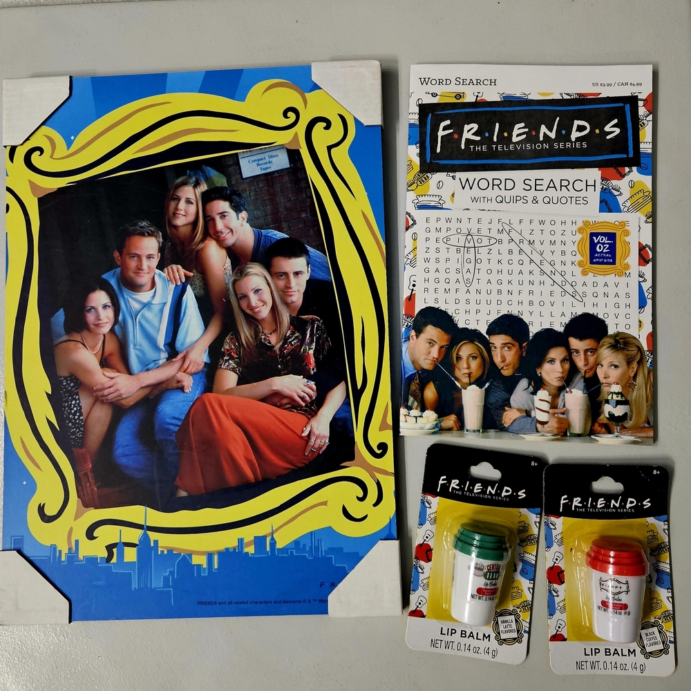 FRIENDS TV Series Wall Photo With Word Search And Lip Balms